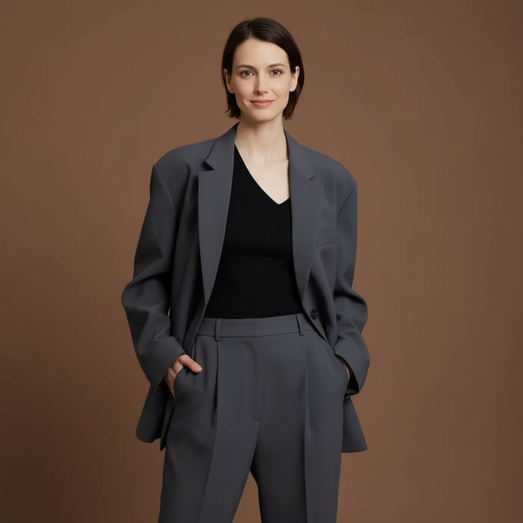 Belloni™| Blazer Grigio Oversize