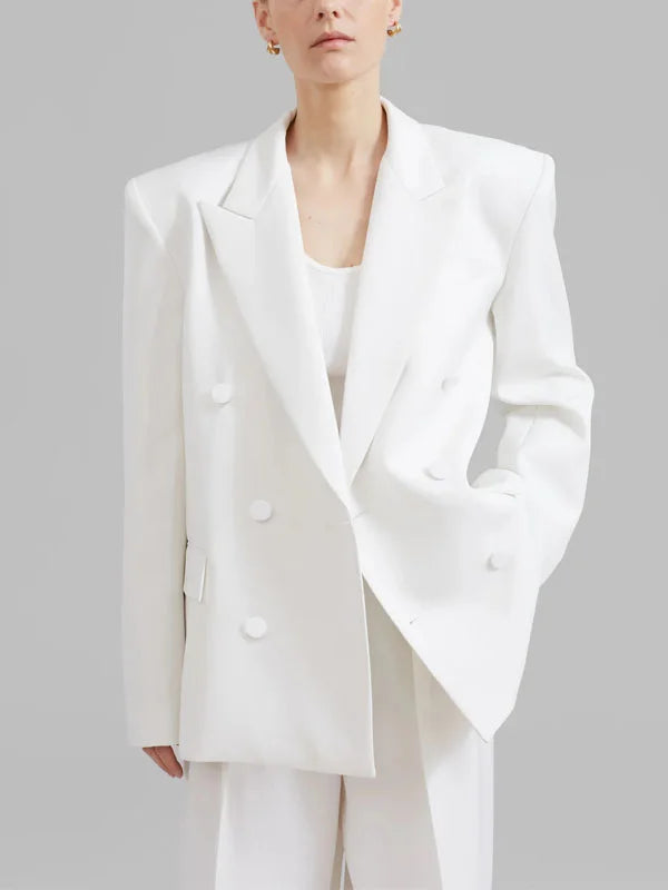 Belloni™| Blazer Bianco Oversize Doppiopetto