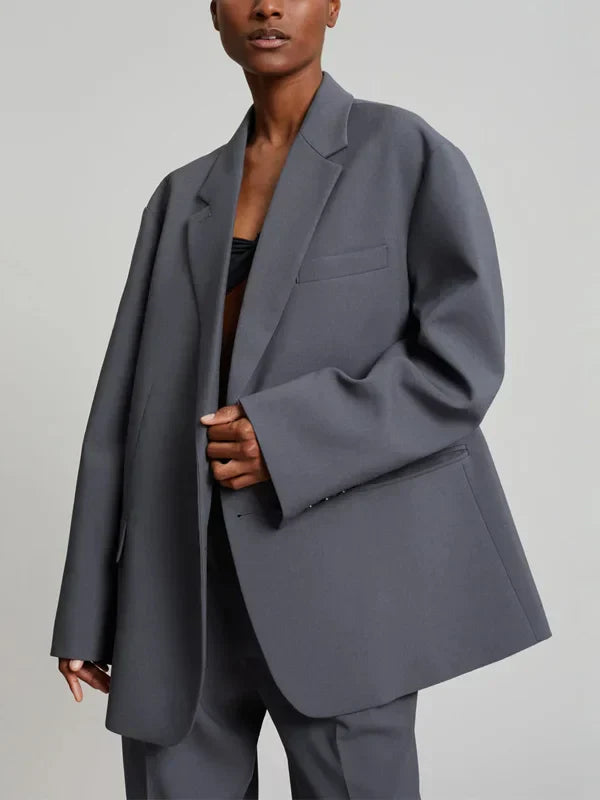 Belloni™| Blazer Grigio Oversize