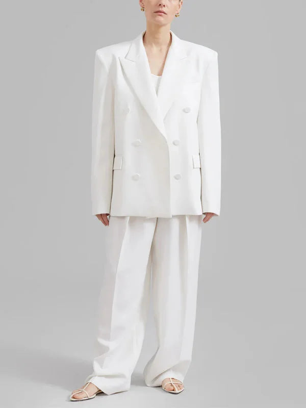  Belloni™| Blazer Bianco Oversize Doppiopetto