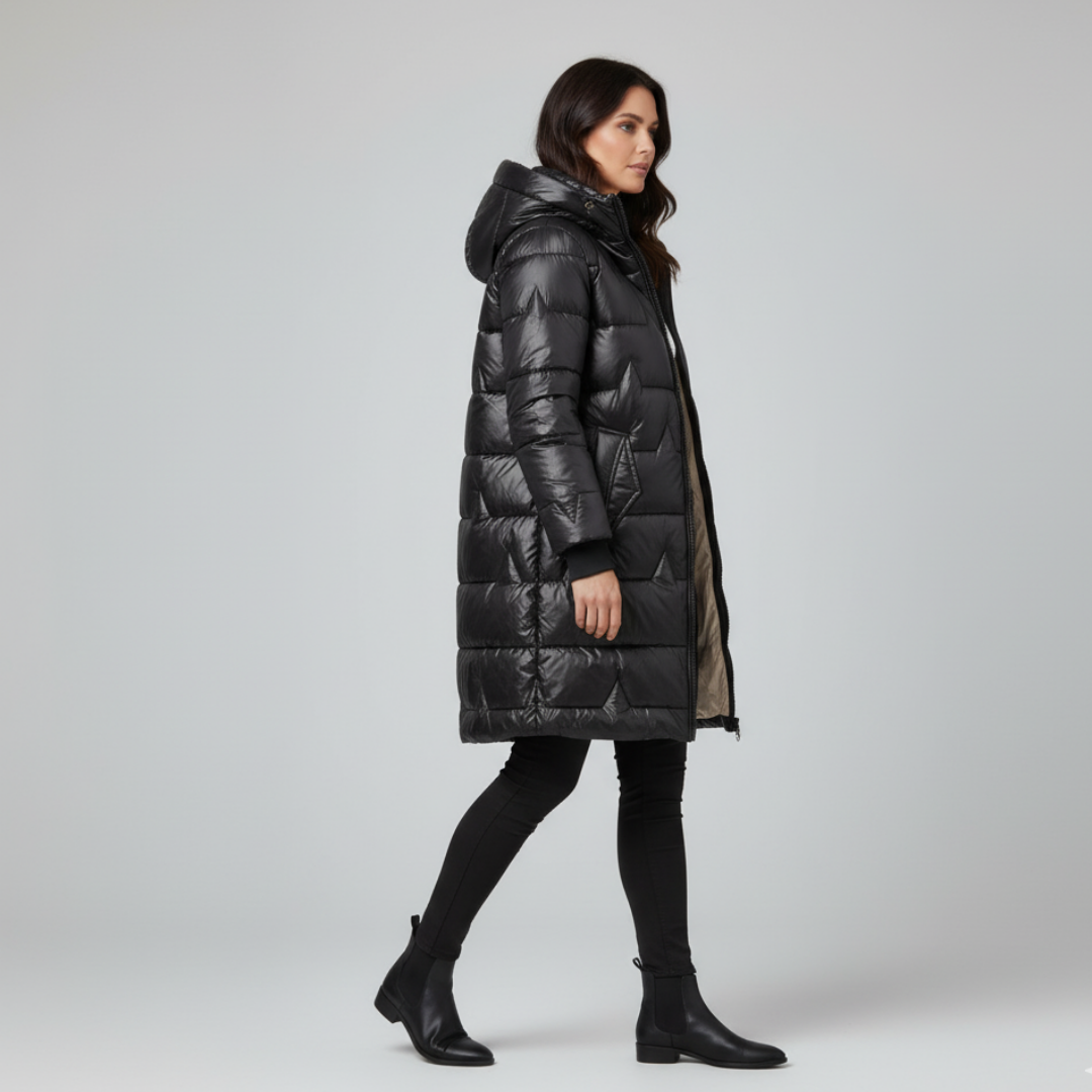 Belloni™ | Piumino lungo con cappuccio Frosina