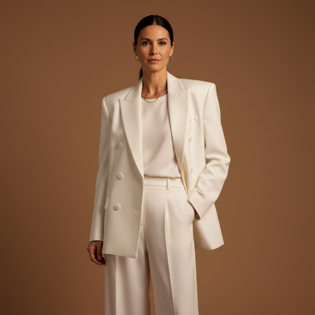  Belloni™| Blazer Bianco Oversize Doppiopetto