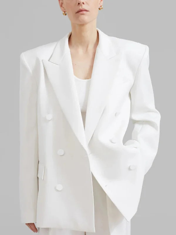  Belloni™| Blazer Bianco Oversize Doppiopetto