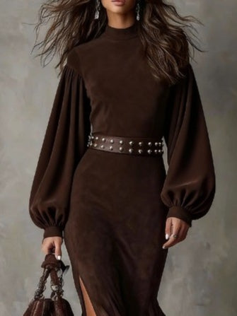 Belloni™ Harriet | Abito Midi in Suede Vintage